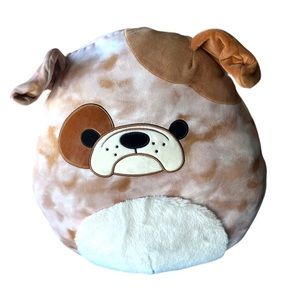 Squishmallow Bronk Brown White 16” Bulldog Puppy Plush Stuffed Animal